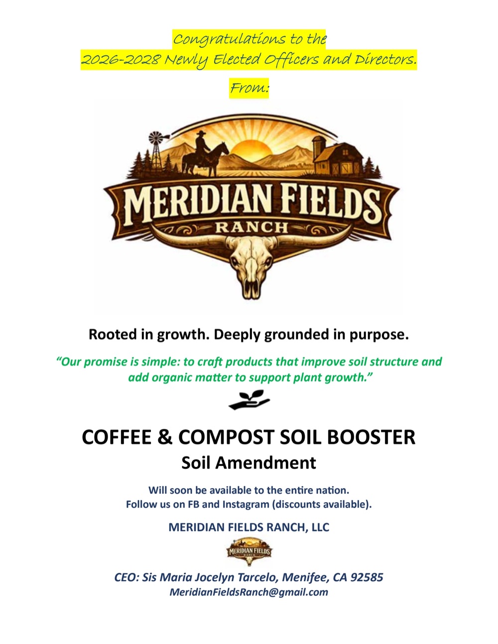 Meridian Fields Ranch, LLC, page 17 of the 2026 souvenir program