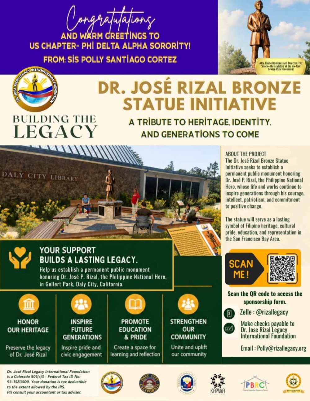 Dr. José Rizal Legacy International Foundation, page 15 of the 2026 souvenir program