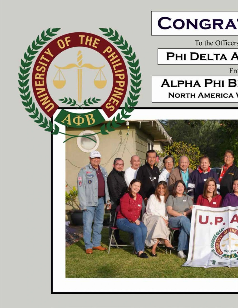 UP Alpha Phi Beta Fraternity, North America West Coast Chapter, page 20 of the 2026 souvenir program